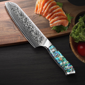 Venta al por mayor personalizado de alta calidad OEM ODM servicio profesional Damasco cuchillo de acero mango de clase alta Chef cuchillos de cocina - Product Image 3