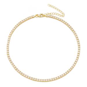 Collier rond en diamant Moissanite de style moderne en argent sterling 925 bijoux pour femmes cadeau pour quelqu'un de spécial - Product Image 1