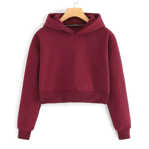 Ensemble de pulls à capuche coréens en coton de couleur unie pour femmes avec logo personnalisé vêtements longs tricotés pour les sports d'hiver avec col à capuche - Product Image 4
