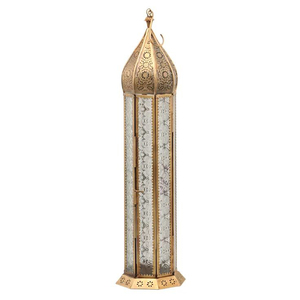 Awesome Tall Size Metal Glass Iron <b>Lantern</b> with Gold Finish Attractive Design for Home or Office Hanging Garden Decor - Product Image 6