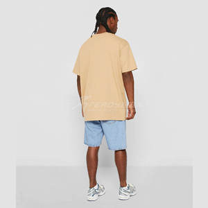 230G T-shirt ample à épaules tombantes en coton de haute qualité avec coupe courte pour hommes - Product Image 2