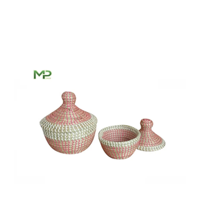 Paniers de rangement en bambou pratiques faits à la main Organisation de la maison Boîtes de rangement et bacs pour articles divers - Product Image 2
