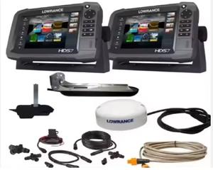 Transductor de Montaje en Espejo de Popa 3 en 1 de Alta Calidad Lowrance HDS-12 Carbon Active Imaging - Product Image 1