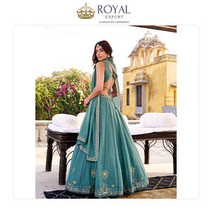 Wholesale Exporter Supply Wedding Wear Indian Clothing Chocolate Crush with Sequence and Thread Embroidery Work Lehenga Choli - Product Image 5