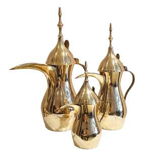 Dallah หม้อกาแฟชุบทอง, หม้อชาทำด้วยมือสำหรับใช้ในครัวการจัดเลี้ยง - Product Image 2