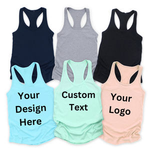 Camisetas sin mangas de mujer de carrera de barro personalizadas directas de fábrica al por mayor de alta calidad Chaleco de mujer de espalda cruzada de yoga impreso - Product Image 2