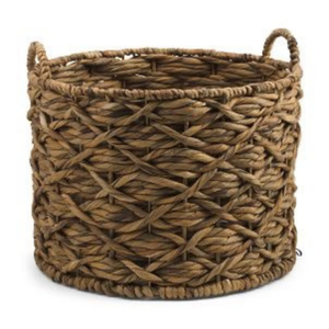 Boîte de rangement de luxe en jacinthe d'eau de grande capacité Panier en jacinthe tissé à la main durable et polyvalent Matériau naturel pour vêtements - Product Image 1