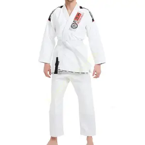 Бразильская униформа для джиу-джитсу Gi-preshunk Grappling для мужчин и женщин, ультра легкие кимоно с бесплатным поясом BJJ белого цвета