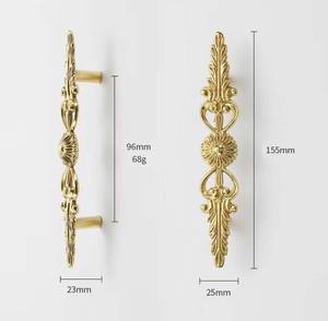 Fleur boutons en laiton tirer tiroir armoire or pour la maison commode porte armoire meubles décoratif cuisine armoire poignée boutons - Product Image 4