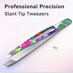 Pinzas Profesionales para Cejas de Acero Inoxidable con Diseño Floral, Punta Inclinada, Precisión, Calidad Premium, Herramienta Cosmética - Product Image 6