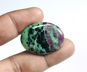 Calidad impresionante zoisita rubí cabujón suelto rubí zoisita gemas forma ovalada piedra para hacer joyería rubí zoisita piedra preciosa - Product Image 6