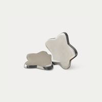 Sous-verre étoile brillante, finition polie, nickel et or disponibles, aluminium et laiton, taille personnalisable pour la décoration intérieure
