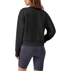 Sudadera estampada transpirable para mujer, sudaderas informales con hombros caídos para mujer, camisa suave de manga larga holgada - Product Image 2