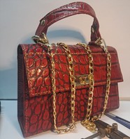 Sac à bandoulière mini de luxe Anwar Enterprises en cuir croco plaqué, pochette de soirée pour femme, vente en gros