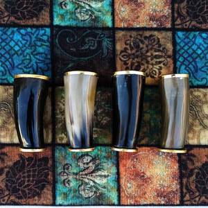 Corne à boire royale, coupe artisanale en corne de vache, verre à boire viking pour le miel, la bière, cadeau d'anniversaire - Product Image 4
