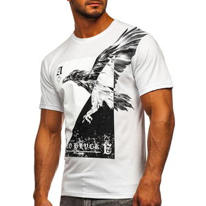 เสื้อยืดผู้ชายผ้าฝ้ายพิมพ์ลาย 100% น้ำหนักผ้า 180 กรัม พิมพ์ลายสกรีน ป้องกันการหดตัว คอกลม แขนสั้น เสื้อลำลองผู้ชาย - Product Image 3