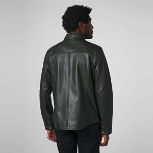 Veste en cuir vintage noire pour homme avec boutons Manteau en cuir boutonné classique pour un look rétro intemporel, veste parfaite pour homme - Product Image 3