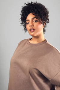 Sudadera de cuello redondo de gran tamaño con logotipo personalizado de alta calidad, jersey de lana de algodón para mujer, ropa de calle sostenible, Sudadera con capucha para mujer - Product Image 4