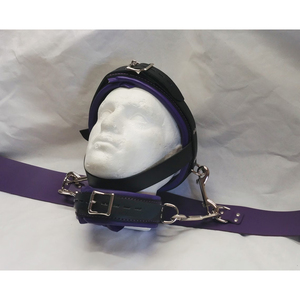 Arnés y Collar de Cuero Genuino para Reposacabezas. Cualquier color - Product Image 1