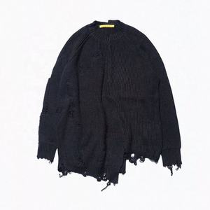 Nanteng Custom High Quality 100% Cotton Winter Casual Loose Jacquard Knitwear Crew Neck Long Sleeve <b>Men</b> Pullover <b>Sweaters</b> - Product Image 2