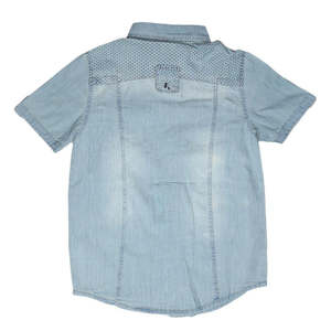 Chemise en jean à manches courtes pour garçons - Bleu clair - Product Image 2
