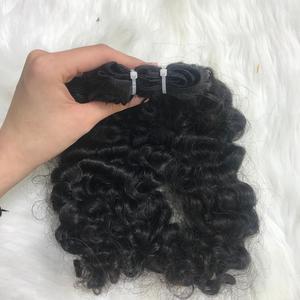 Cabello humano virgen 100% trama rizada birmana grado vietnamita A calidad 100g VQ cabello extensiones de cabello tejido Linda - Product Image 3