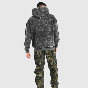 Customizable Vintage Streetwear Men's <b>Hoodie</b> Oversized Acid Wash Winter 100% Cotton Fleece Solid Quick Dry <b>Plain</b> Dyed - Product Image 6