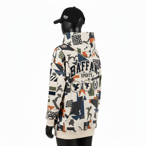 Sudadera con capucha de lana de algodón Premium 350GSM para mujer, Jersey cálido con estampado abstracto y logotipo personalizado, sudaderas básicas para mujer - Product Image 5