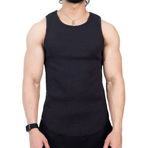 Customized Activewear Gym Training <b>Compression</b> Slim Fit Breathable Fabric Polyester Spandex Stretchable Sports Tank Top <b>Men's</b> - Product Image 5