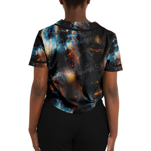 Vente à Chaud Haute Qualité Crop Top Maillot de Baseball Vêtements de Sport Respirants pour Femmes avec Logo Personnalisé - Product Image 4