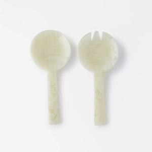 Herramientas de cocina desechables para ensaladas, cubiertos de resina, cuchara para servidor de ensalada, utensilios para pasta, tenedor, decoración sostenible para el hogar, ocasiones de fiesta - Product Image 2