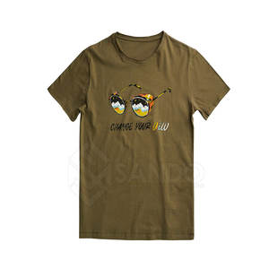 Camiseta de algodón 100% de último estilo para hombre, Camiseta estampada de corte holgado, camiseta personalizada de algodón y poliéster - Product Image 1