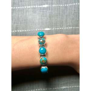Duane Smith <b>Red</b> Skin Turquoise & Sterling Silver Fashion Cuff <b>Bracelet</b> - Product Image 5