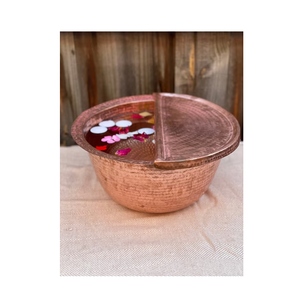 Cuenco de lavado de cobre martillado redondo para uñas de pies para salón de spa, nuevas piezas de mejor diseño al mejor precio - Product Image 1