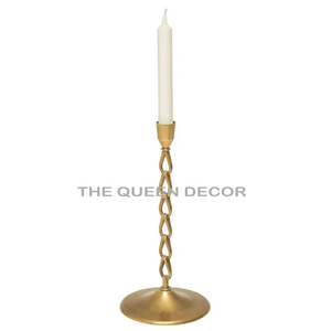 Portavelas dorado increíble hecho a mano con vidrio perfecto para un elegante salón dormitorio y comedor - Product Image 5