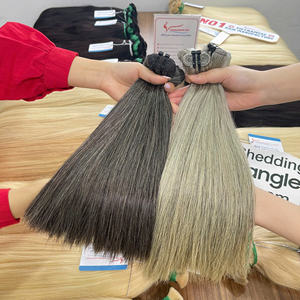 Cutícula alineada pelo gris liso natural tejido 100% pelo vietnamita crudo al por mayor - Product Image 5