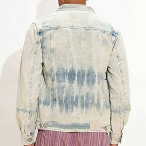 Street Style Hip Hop saison d'hiver hommes veste en jean taux de gros minceur jean veste col montant en détresse veste en jean - Product Image 4