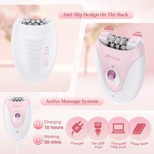 Épilateur rechargeable 2 vitesses pour femmes, appareil d'épilation indolore avec 36 pinces pour le visage, les jambes, le maillot, les bras, usage domestique et en camping-car - Product Image 4