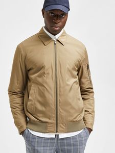 Chaqueta Bomber de Alta Calidad para Hombre, Invierno 2022, Cuello Alto, Colores Sólidos, Casual, Transpirable, Resistente al Viento - Product Image 5