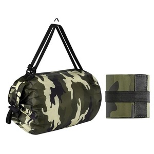 2023 nouvelle grande capacité Portable voyage sac à main pliable sac de rangement poignée couverture fermeture étanche Camouflage sac à provisions - Product Image 5