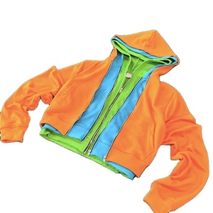 เสื้อมีฮู้ดผ้าฝ้ายเทอร์รี่สำหรับผู้ชายเสื้อมีฮู้ดซักได้ทั้งชายและหญิงแบบวินเทจผ้าหนาสองชั้นแบบรูดซิป - Product Image 3