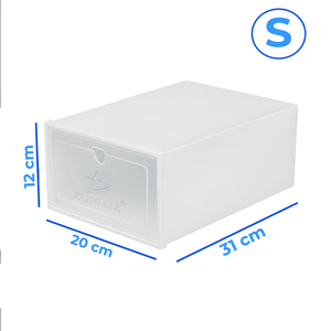 Scatola porta scarpe pieghevole da 6 pezzi, organizer impilabile per armadio o bagno, modello S - Product Image 2