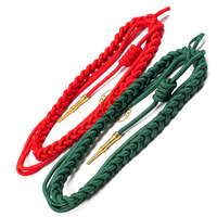 Cordons d'épaule personnalisés en fil d'or torsadé recyclé, Aiguillettes, Lanières, Couleurs personnalisées, Bord tissé pour uniforme d'officier