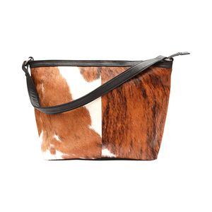 Vente chaude Dames Vintage Véritable Fourrure Sac À Main En Cuir Luxueux Sculpté Style Occidental Conception Fermeture Éclair Orné Broderie Rotin - Product Image 1