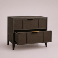 Table de chevet moderne de luxe avec tiroirs, robuste, pour rangement intérieur, mobilier de chambre à coucher