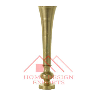 Collection de vases trompettes pour centre de table de mariage et de maison, centre de table de haute qualité, grand vase trompettes doré pour centre de table - Product Image 2