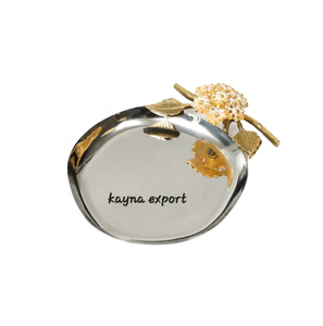 ถาดหินอ่อนทรงกลมสไตล์แฟนซีสำหรับใช้ในเชิงพาณิชย์สำหรับโรงแรมถาดสำหรับตกแต่งหรูหรา - Product Image 4