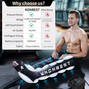 Masajeador de Piernas por Presión de Aire KCNBEST, Tamaño Ajustable, Batería de Litio, Circulación Sanguínea, Temporizador - Product Image 4