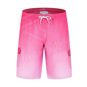 กางเกงว่ายน้ำขาสั้นผ้าฝ้ายสีพื้นสำหรับผู้ชายกางเกงขาสั้นสำหรับใส่สบายกันน้ำระบายอากาศได้ดีมีกระเป๋าสำหรับใส่100% - Product Image 1