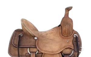 Selle de cheval western en cuir véritable de qualité supérieure, adaptée au barrel racing et à l'équitation - Product Image 3